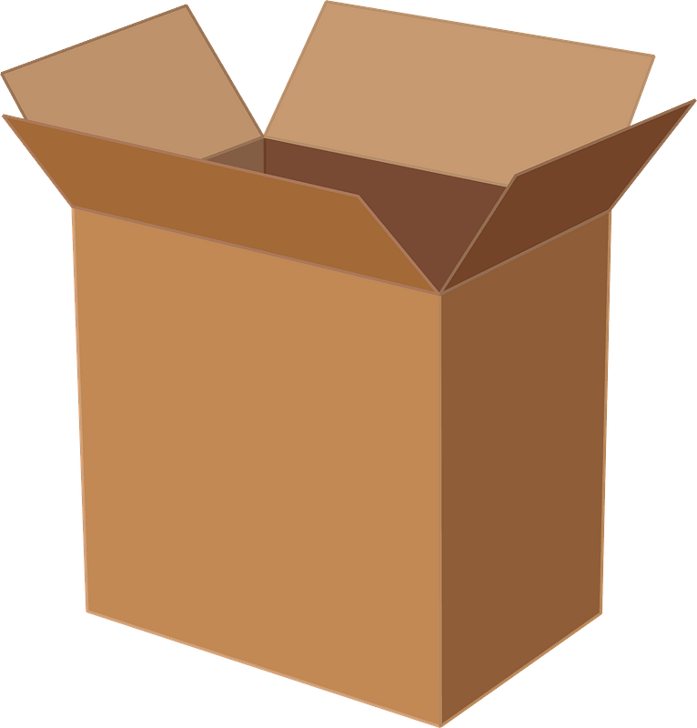 Illustrated open packaging carton